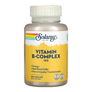 Solaray进口复合维生素B新陈代谢高活性复合vb均衡营养