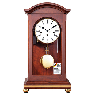 汉时欧式复古实木机械座钟客厅赫姆勒报时时钟奏乐摆件钟表HD2303