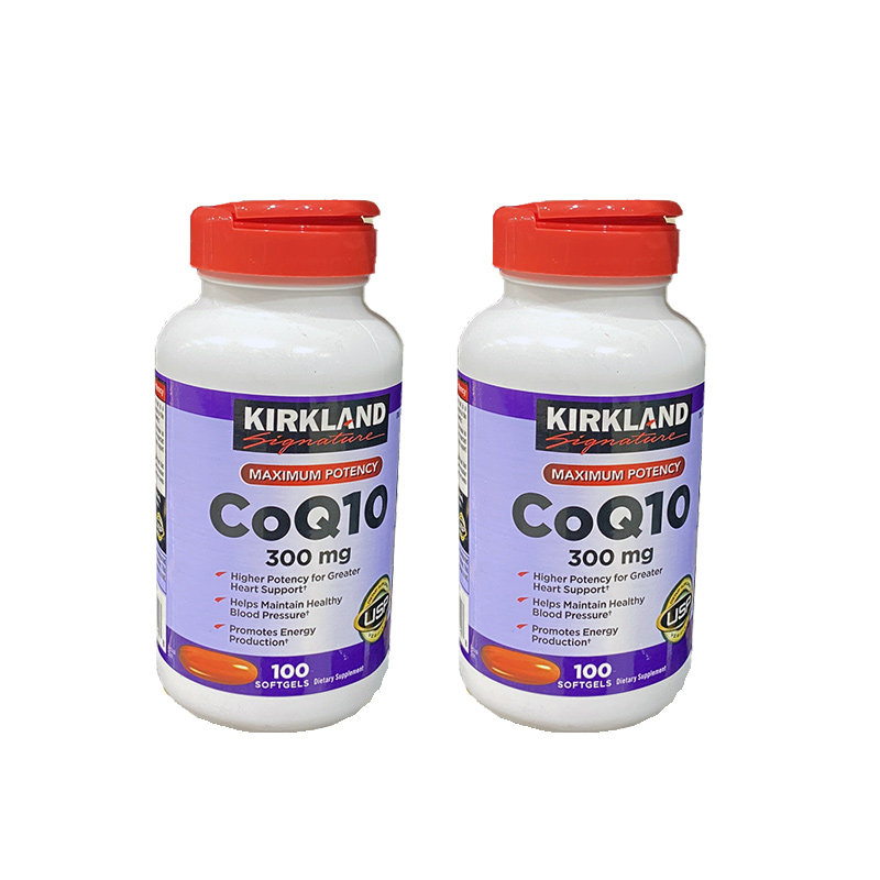 美国直邮Kirkland科克兰辅酶Q10胶囊300mg原装CoQ10进口2瓶