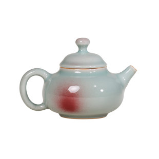 寻造钧瓷原矿手工泡茶壶窑变高级陶瓷功夫茶具套装家用送礼容天壶