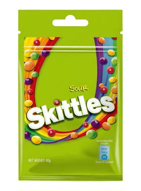 Skittles 彩虹糖酸味40g袋装零食糖果軟糖果汁糖酸糖随身提神果糖