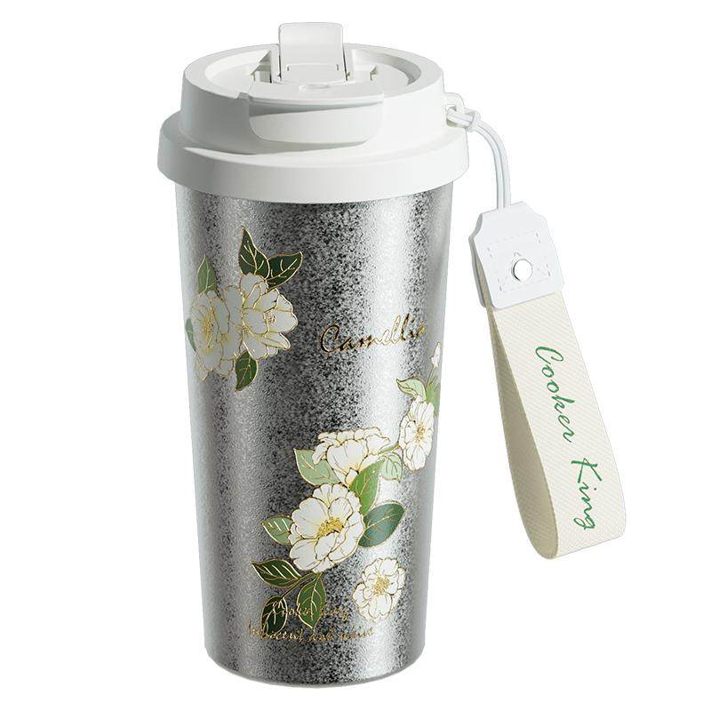 炊大皇钛杯保温杯超轻抑菌高级感送礼物纯钛吸管咖啡杯水杯子