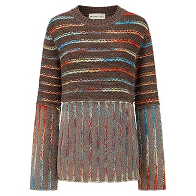 SWAYING/KINT 设计师 26早春新品 彩色条纹大毛衣 SOLSOL