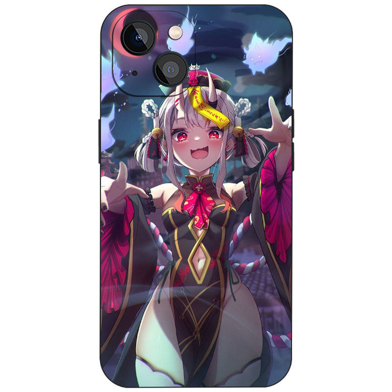百鬼绫目暗黑酷萌中国风少女磨砂硅胶手机壳动漫周边适用iPhone17ProMax苹果16小众个性二次元防摔磁吸保护套