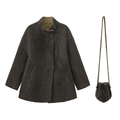 CUBIC经典绵羊毛混纺毛呢外套