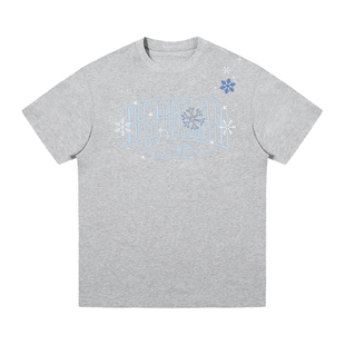 BIPOLAR断字过肩雪花短袖T恤美式休闲宽松圆领百搭上衣半袖春夏款