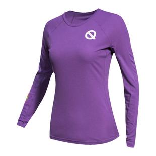 轻功呼吸方格交叠领跑步长袖t恤马拉松运动训练轻量速干衣内搭女T