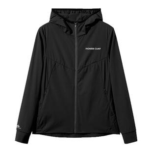 拓路者户外登山速干外套女款春夏季薄款透气弹力运动防风连帽夹克
