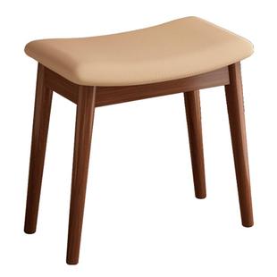 化妆凳马鞍凳实木家用卧室女生轻奢高级感梳妆台简约现代换鞋凳子