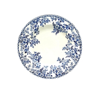 外贸原单英国JBS青花西餐具汤碗糖罐壶牛排平盘子套装德文郡陶瓷