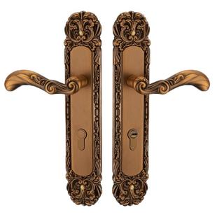 欧式室内门锁客厅大门静音房门锁对开门锁双开门锁豪华木大门锁具