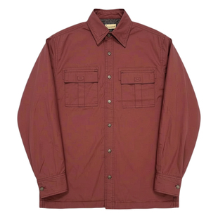 100棉细凡布夹棉美式工装加棉硬汉军旅复古衬衣外套上衣春秋男