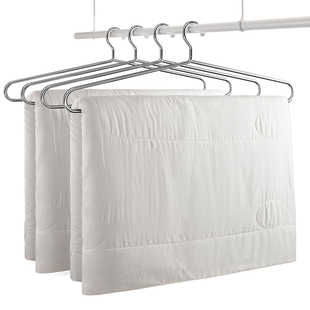 大衣架晒被子床单不锈钢家用长衣架宿舍阳台凉晾被套专用加大实心