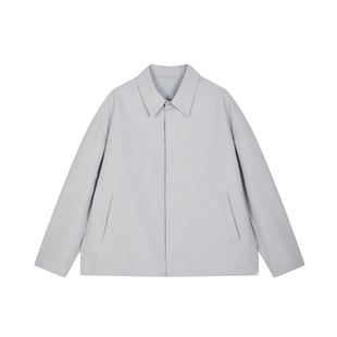 速写男装早春新款男士外套工装夹克翻领短款外套简约时尚优雅感