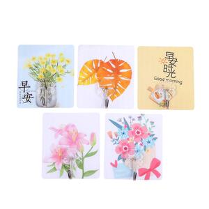 强力粘胶贴墙壁门后挂墙挂钩图案免打孔承重挂衣钩浴室厨房粘钩