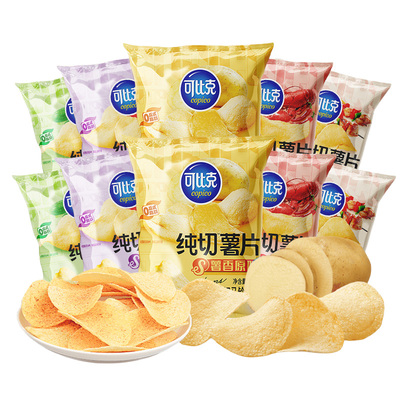 可比克薯片大礼包整箱批发儿童办公室网红解馋小零食休闲食品小吃