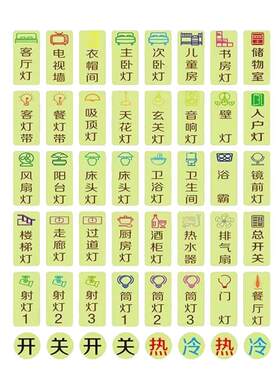 创意家用开关贴墙贴插座夜光标识