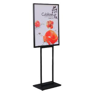 包邮 双柱苹果立牌加厚稳固型落地海报架商场立牌POP海报架立式