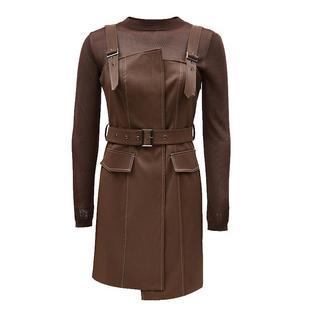 Vero Moda奥莱连衣裙2025秋季新商场同款真两件打底衫收腰美拉德