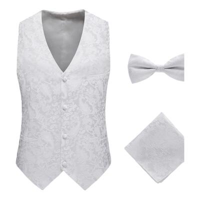 提花马甲男士修身夏季无袖背心