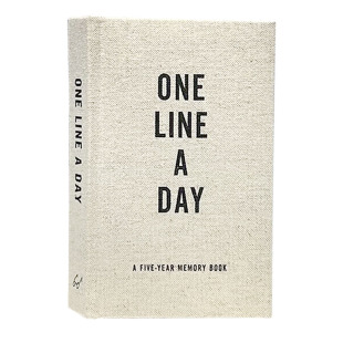 5年历记事本 每天一行 ONE LINE A DAY 现代简约字母 英文原版