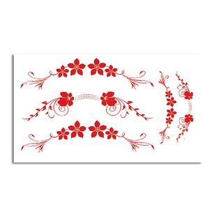 杰利儿童眉心坠纹身贴女宝汉服花钿额贴古风女童额头印花六一舞台妆宝宝蝴蝶水钻贴纸爱心美人新娘化妆妆容贴