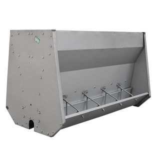 不锈钢双面料槽 育肥猪仔猪单面食槽保育猪自动下料喂料器