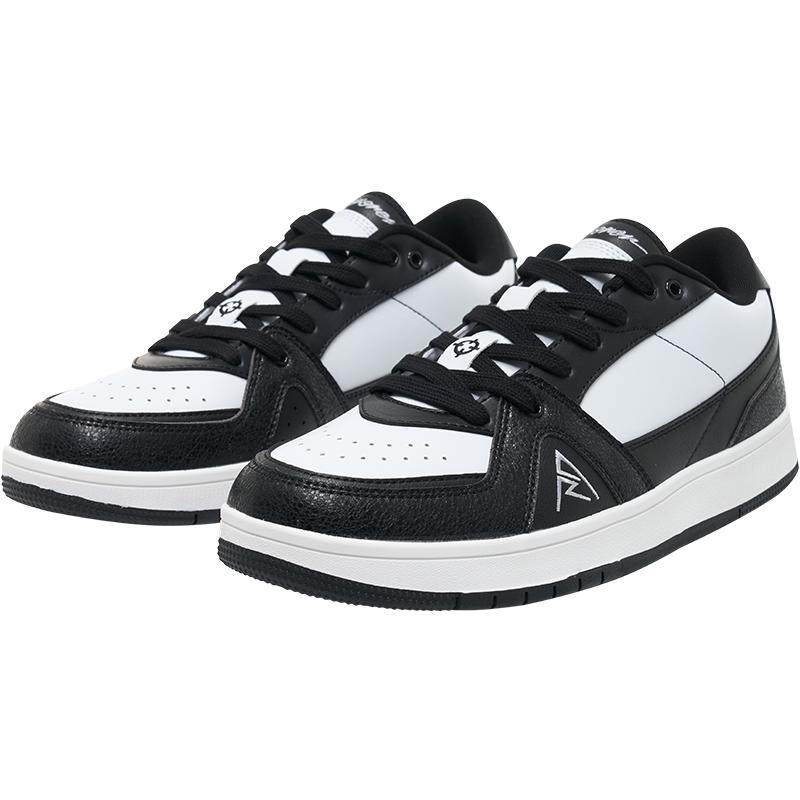 准者板鞋潮流薄底黑白经典里夫斯同款低帮革面滑板鞋运动鞋休闲鞋