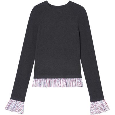 SALT.P可颜拼接花边德绒内搭针织衫上衣女2025冬季新款AC35560060