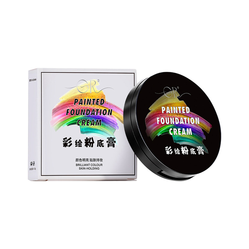 GR彩绘粉底膏白色遮瑕膏漫展万圣节舞台表演戏曲专用高光眼线粉膏