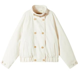 谜底立领羽绒服2025年冬季新品立领短款鸭绒宽松H型女254MY1469