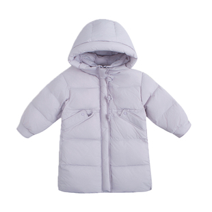 冰雪童年2025新款冬装女童羽绒服中长款男童宝宝加厚三防保暖外套