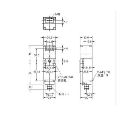 插销式开门断电源电梯设备限位行程安全门开关强制分断触点SRK11