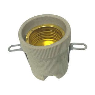 陶瓷灯头全铜灯座螺口E27耐高温铜芯螺旋家用养殖用 通用浴霸灯坐