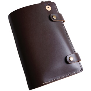 真皮手工银行存单收纳本多功能户口本存折收据发票收集册a6活页本