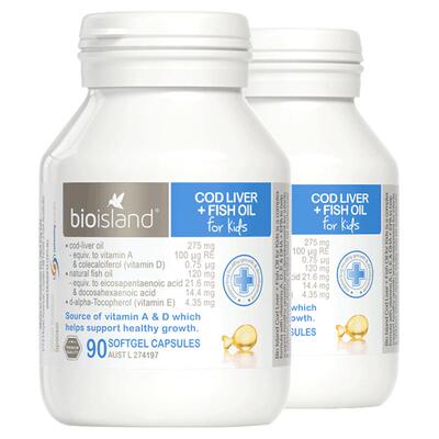 bioisland婴幼儿童搭档鳕鱼肝油