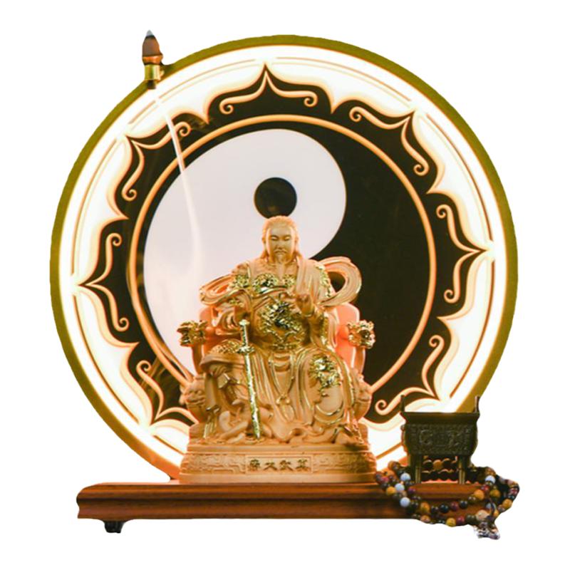 真武大帝神像家用供奉新中式木雕玄武大帝玄天上帝道家工艺品摆件