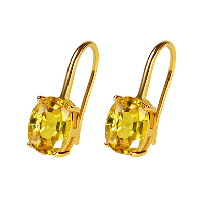宫里上新母亲节送妈妈黄水晶耳环