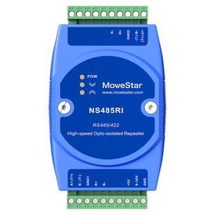 【MoweStar】移星工业级RS422/485中继器485光电隔离器485转422转换器RS422转485信号放大延长导轨式NS485RI