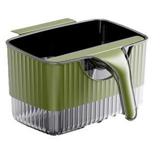 新款厨房垃圾桶壁挂式带刮板多功能桌面厨余湿拉圾专用桶清洁工具