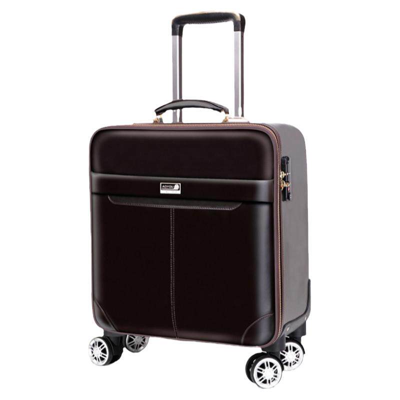高档十大品牌外交商务官拉杆旅行箱皮箱真皮行李箱子纯牛皮登机箱