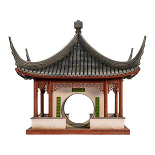 木上匠苏州拙政园古建筑木质成品摆件微景观国风庭院模型
