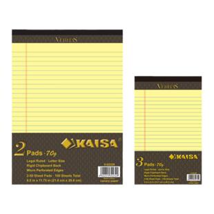 凯萨美式拍纸本A4Legal Pad黄色纸张A5笔记本可撕线美剧凯撒本子