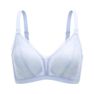 婧麒小百合蕾丝哺乳内衣山茶花聚拢防下垂怀孕期喂奶专用孕妇文胸