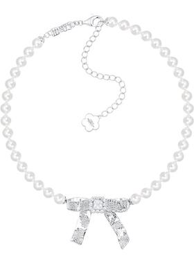 SHUSHUTONG蝴蝶结人造珍珠项链