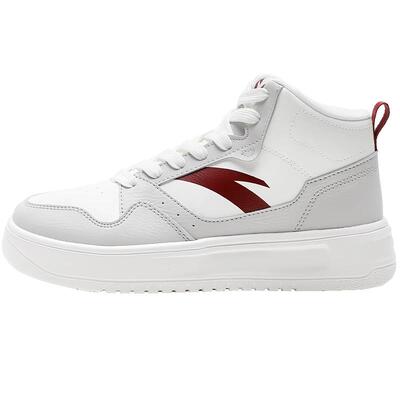 安踏女鞋高帮鞋百搭厚底休闲板鞋