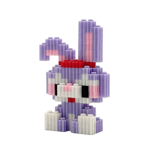 可爱微颗粒积木公仔儿童拼装玩具男孩女孩桌面摆件幼儿园小礼品