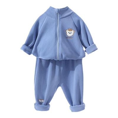 春秋季宝宝外套洋气加绒卫衣套装