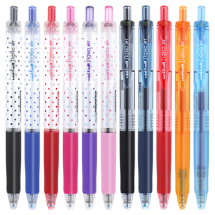 日本三菱uni限定迪士尼彩色中性笔UMN-138/105学生用uniball按动子弹头波点黑色考试笔做笔记专用0.38/0.5mm