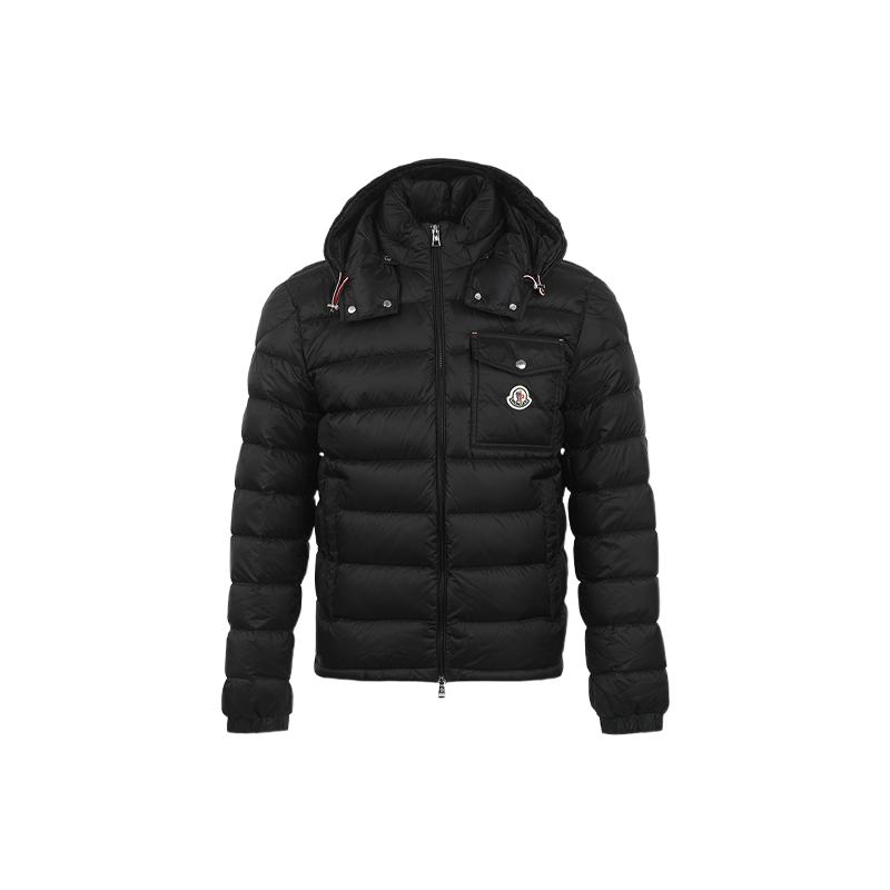 【自营】Moncler/盟可睐26FW纯色拉链薄款宽松男士可脱卸帽羽绒服